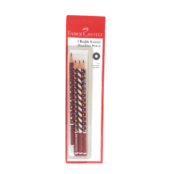 Faber-Castel Başlık (Kopya) Kalemi Karışık Kırmızı 4 lü Blister