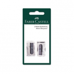 Faber Castell - Faber-Castel Metal Üçgen Kalemtıraş 2 li Blister 