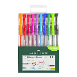 Faber Castell 1425 Tükenmez Kalem Seti 10 Renk 57000 - Thumbnail