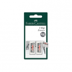 Faber Castell - Faber-Castell 7086/30 Beyaz Silgi 2 li Blister