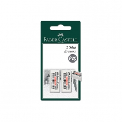 Faber-Castell 7086/30 Beyaz Silgi 2 li Blister - Thumbnail