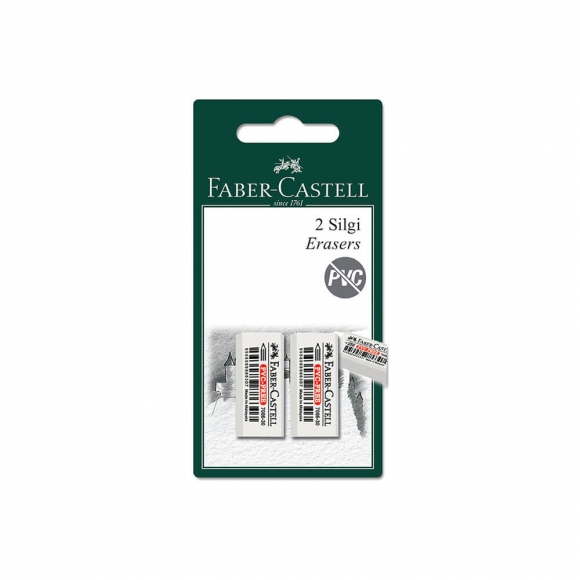 Faber-Castell 7086/30 Beyaz Silgi 2 li Blister