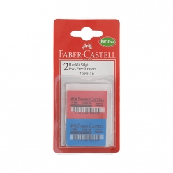 Faber-Castell 7098/36 PVC-Free Renkli Silgi 2 li Blister - Thumbnail