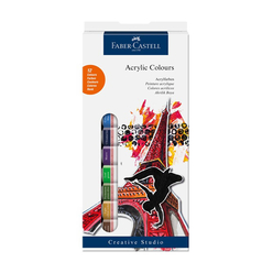 Faber Castell Akrilik Tüp Boya 12 Renk 169501 - Thumbnail