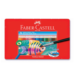 Faber Castell Aquarel Boya Kalemi Metal Kutu 36 Renk 115931 - Thumbnail