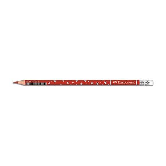 Faber Castell Başlık Kalemi Kırmızı Yıldız Silgili 459001