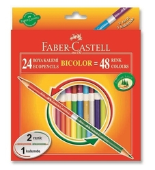 Faber Castell Bicolor Çift Uçlu Kuru Boya Kalemi 48 Renk - Thumbnail