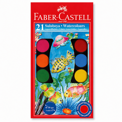 Faber Castell - Faber Castell Büyük Boy Suluboya 21 Renk