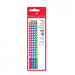 Faber Castell - Faber-Castell Candy Roll (Şeker)HB Kurşun Kalem 4 lü Blister