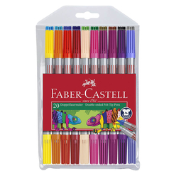 Faber Castell Çift Taraflı Keçeli Kalem 20 Renk 151119 - Thumbnail