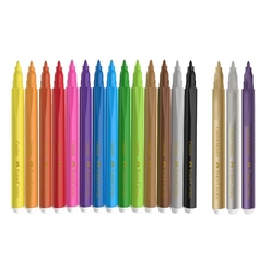 Faber Castell Comfort Serisi Keçeli Kalem 18 Renk 15+3 Metalik Renk 5068155241 - Thumbnail