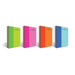 Faber Castell - Faber Castell Defter Pp Kapak Bicolor Serisi Spiralli Defter 200yp Kareli 000143