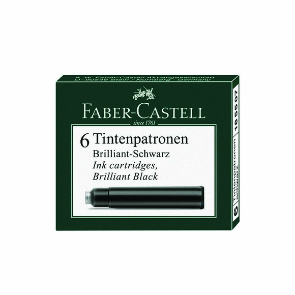 Faber Castell Dolma Kalem Kartuşu Siyah 6’Lı 185507
