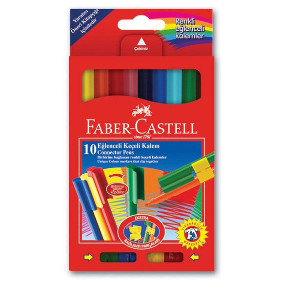 Faber Castell Eğlenceli Keçeli Kalem 10 Renk