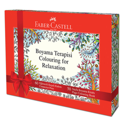 Faber Castell Eğlenceli Keçeli Kalem 60 Renk ve Boyama Terapisi Kitabı 155066 - Thumbnail