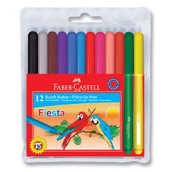 Faber Castell Fiesta Keçeli Kalem 12 Renk 312450 - Thumbnail