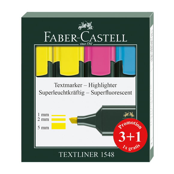 Faber Castell Fosforlu Kalem 3+1 1548