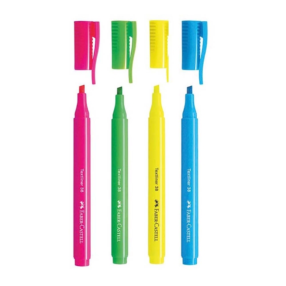 Faber Castell Fosforlu Kalem 38 Neon 4’lü 2022