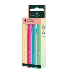 Faber Castell Fosforlu Kalem 38 Pastel 4’lü 2022 - Thumbnail