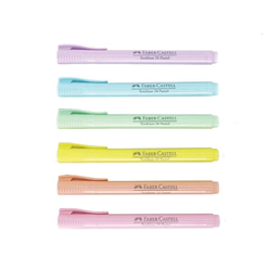 Faber Castell Fosforlu kalem 38 Pastel 6lı Poşet - Thumbnail
