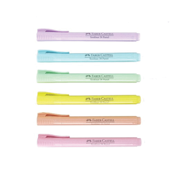 Faber Castell Fosforlu kalem 38 Pastel 6lı Poşet