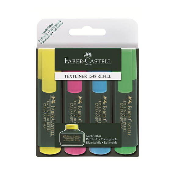 Faber Castell Fosforlu Kalem 4’lü Poşet 1548