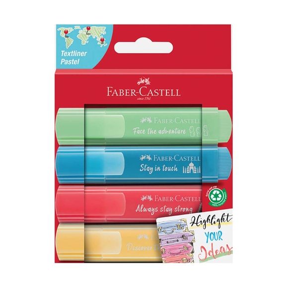 Faber Castell Fosforlu Kalem Pastel Renkler 4 ’lü Paket 5030254625