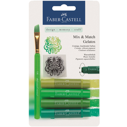 Faber Castell - Faber Castell Gelato 4 Renk Mum Boya Yeşil Tonlar 121804