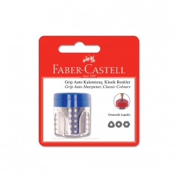 Faber Castell - Faber-Castell Grip Auto Kalemtıraş Klasik Renk Blister 
