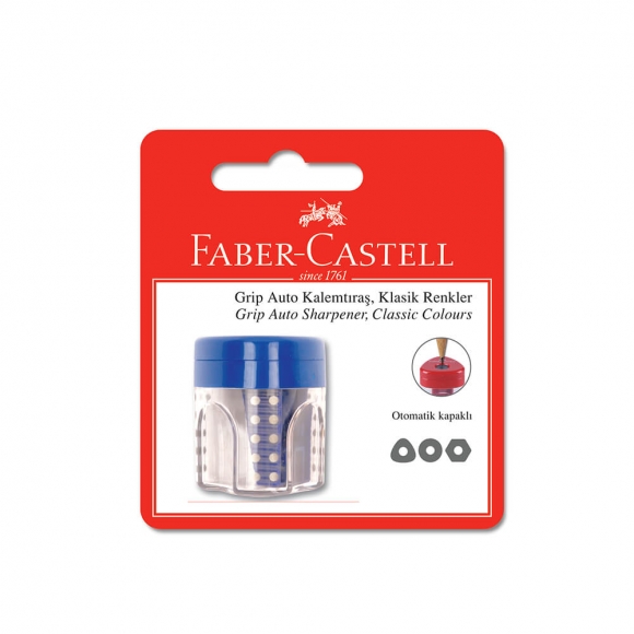 Faber-Castell Grip Auto Kalemtıraş Klasik Renk Blister 
