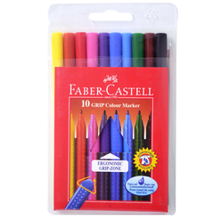 Faber Castell Grip Keçeli Kalem 10 Renk 155310 - Thumbnail