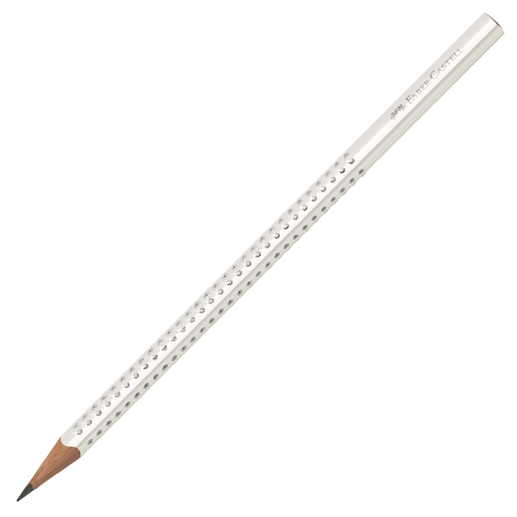 Faber Castell Grip Sparkle Üçgen Kurşun Kalem Beyaz 118305