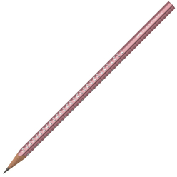 Faber Castell Grip Sparkle Üçgen Kurşun Kalem Metalik Kırmızı 118345 - Thumbnail