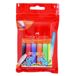 Faber Castell Jumbi 42 Keçeli Kalem 6 Renk 30642 - Thumbnail