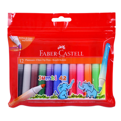 Faber Castell Jumbi Keçeli Kalem 12 Renk 31242 - Thumbnail