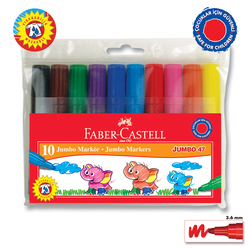 Faber Castell Jumbo 47 Markör 10 Renk - Thumbnail