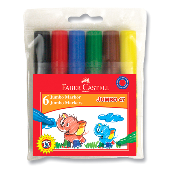 Faber Castell Jumbo 47 Markör 6 Renk