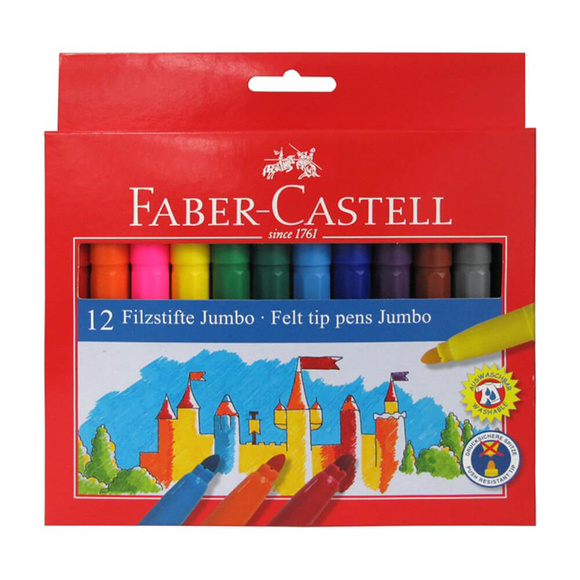 Faber Castell Jumbo Keçeli Kalem 12’li 554312