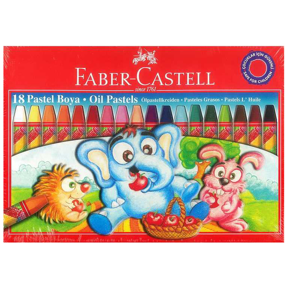 Faber Castell Karton Kutu Pastel Boya 18 Renk 125318