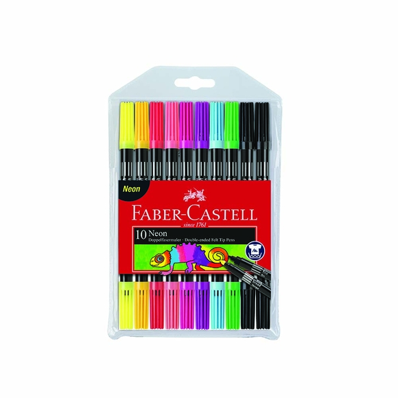 Faber Castell Keçeli Kalem 10 Renk Çift Taraflı Neon 5062151109