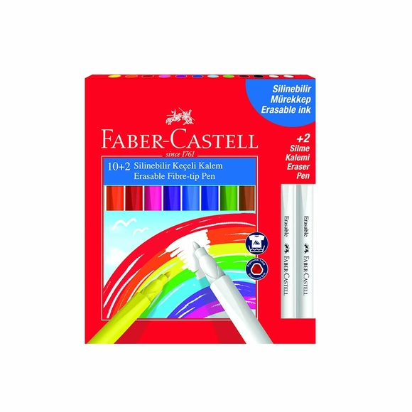 Faber Castell Keçeli Kalem 12 Renk Silinebilir 5062000004
