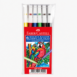 Faber Castell - Faber Castell Keçeli Kalem 6 Renk 155106