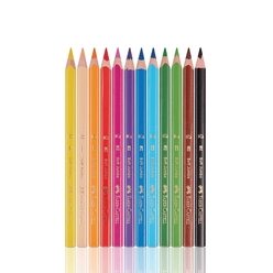 Faber Castell Kuru Boya Kalemi 12 Renk Jumbo Soft Üçgen 5171116315 - Thumbnail