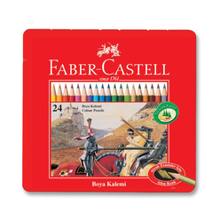 Faber Castell Kuru Boya Kalemi Metal Kutu 24 Renk - Thumbnail