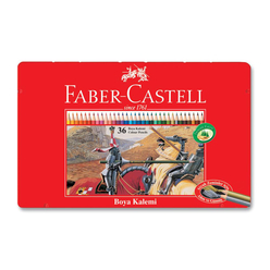 Faber Castell Kuru Boya Kalemi Metal Kutu 36 Renk - Thumbnail