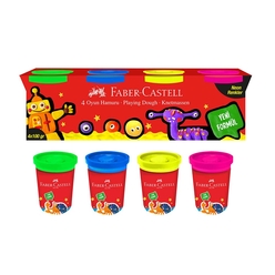 Faber Castell Oyun Hamuru 100G X 4 Neon Renkler 5170000011000 - Thumbnail