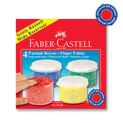 Faber Castell Parmak Boyası 45 ml 4 Renk - Thumbnail