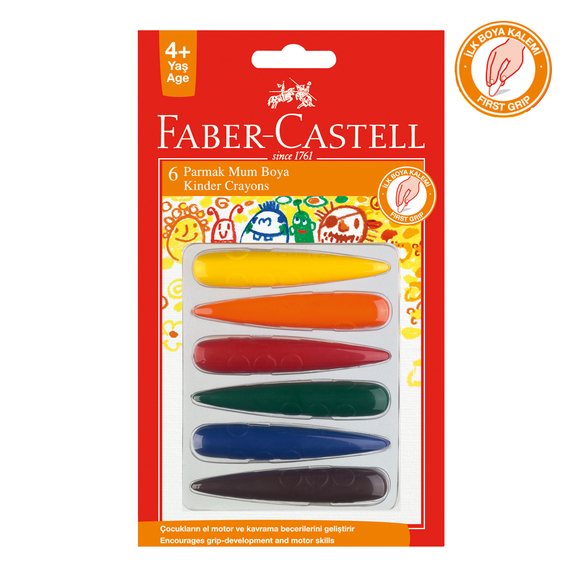 Faber Castell Parmak Mum Boya 6 Renk