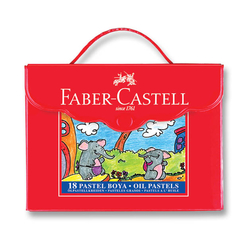 Faber Castell Pastel Boya Plastik Çantalı 18 Renk 125119 - Thumbnail