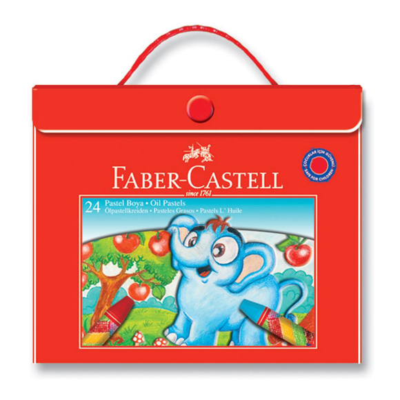 Faber Castell Pastel Boya Plastik Çantalı 24 Renk